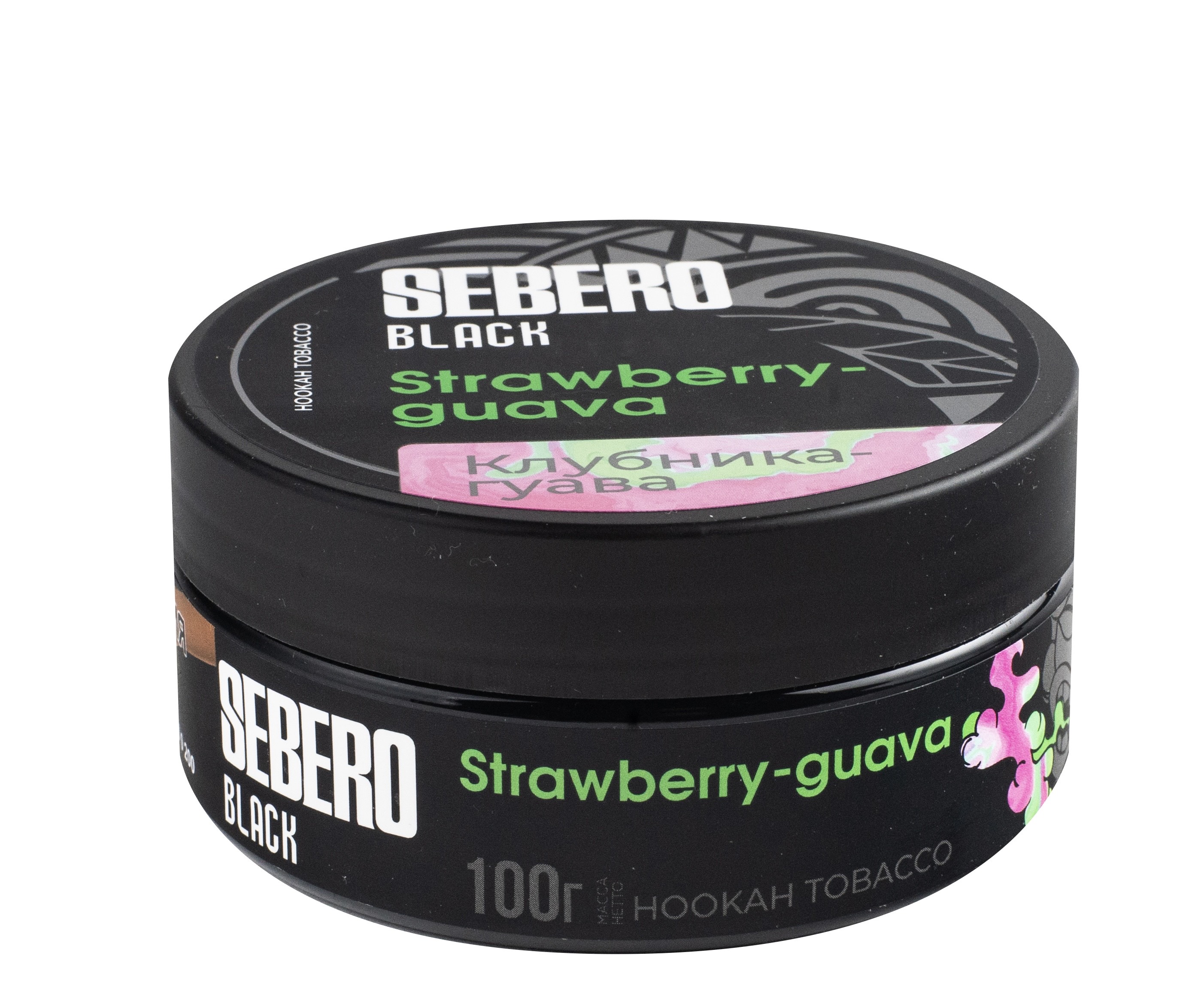 Табак для кальяна - Sebero black - Strawberry Guava ( с ароматом гуава клубника ) - 100 г