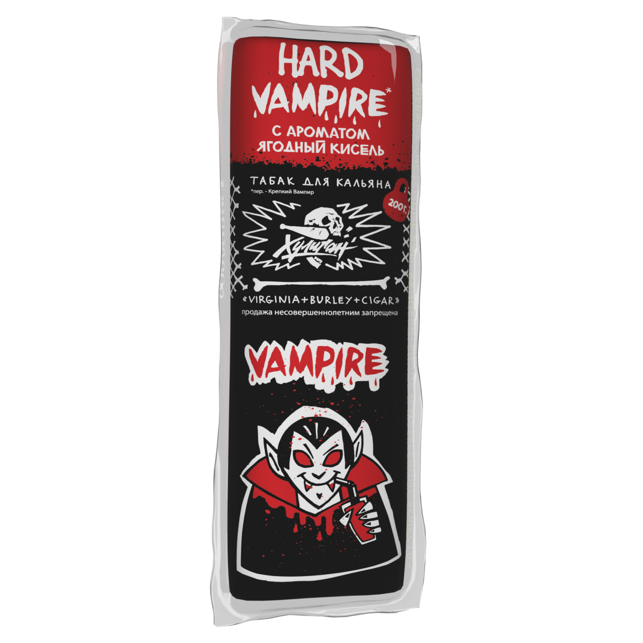Табак для кальяна - Хулиган HARD - VAMPIRE ( с ароматом ягодный кисель ) - 200 г