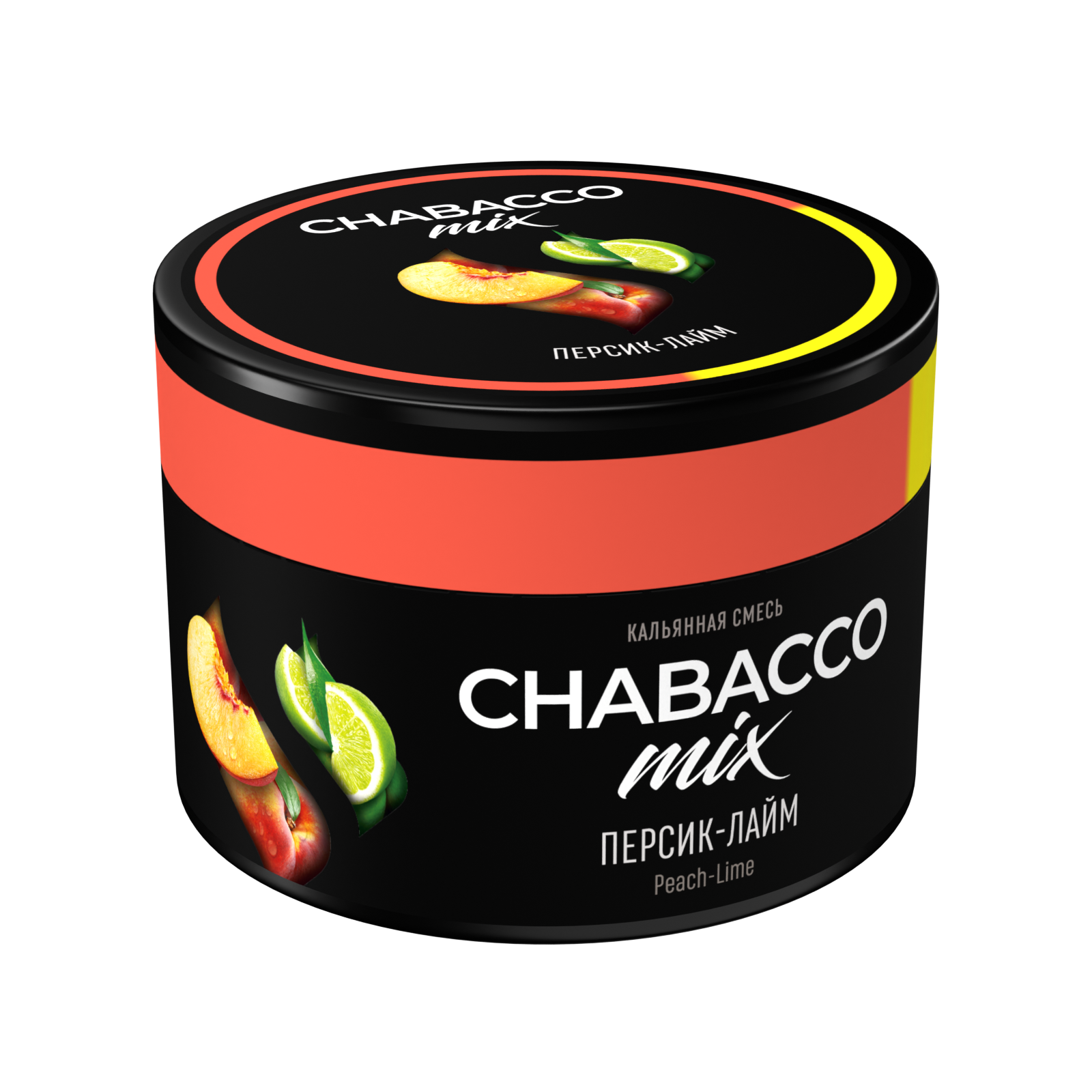 Бестабачная смесь для кальяна - Chabacco Mix - Peach-Lime ( с ароматом персик-лайм ) - 40 г