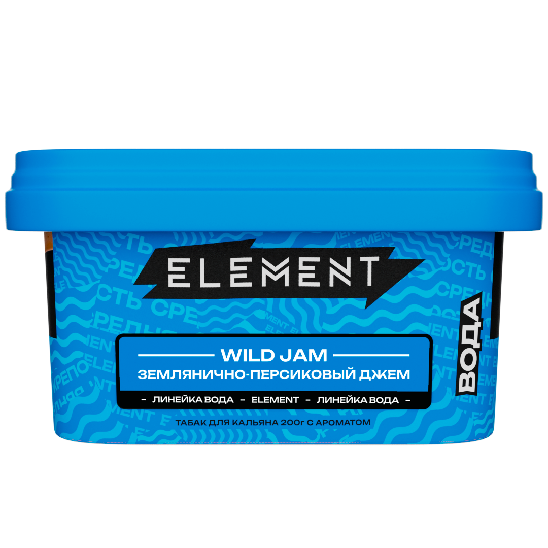 Табак для кальяна - Element - Water - WILD JAM - ( с ароматом ЗЕМЛЯНИКА ПЕРСИК ДЖЭМ ) - 200 г