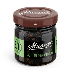 Табак для кальяна - Muassel extra strong 8/10 - Мятная свежесть ( с ароматом мята ) - 40 г