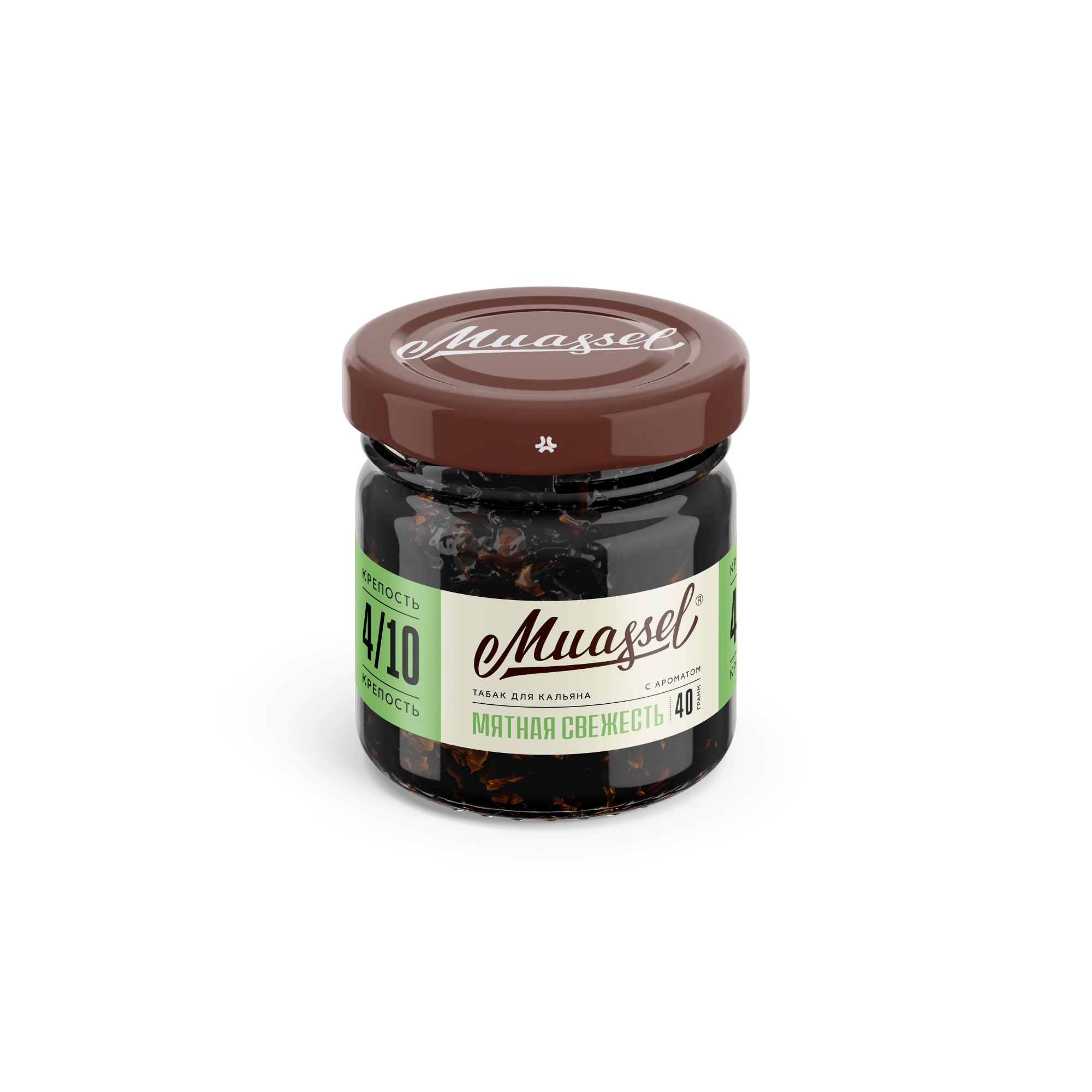 Табак для кальяна - Muassel medium 4/10 - Мятная свежесть ( с ароматом мята ) - 40 г
