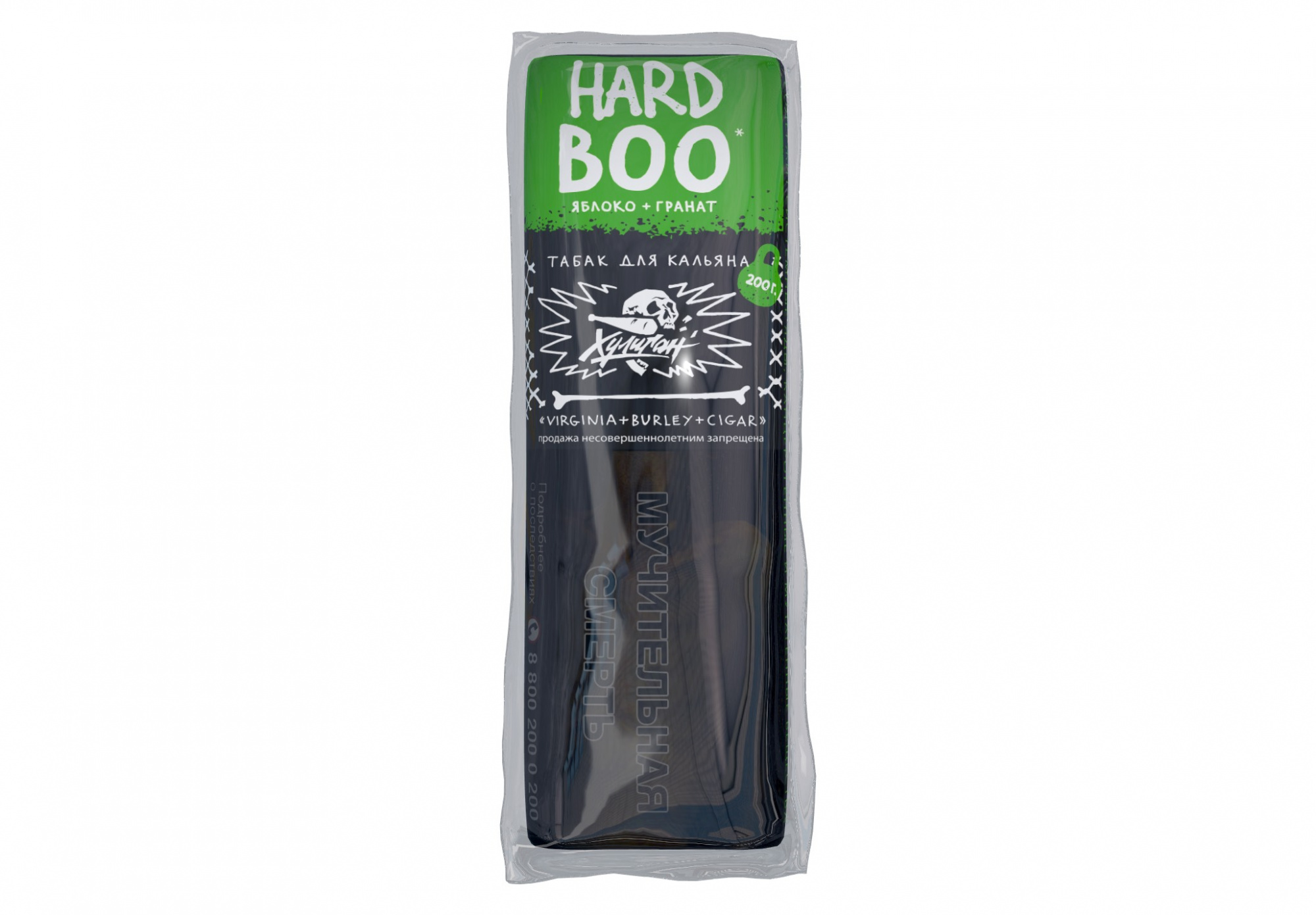 Табак для кальяна - Хулиган HARD - BOO ( с ароматом яблоко - гранат ) - 200 г