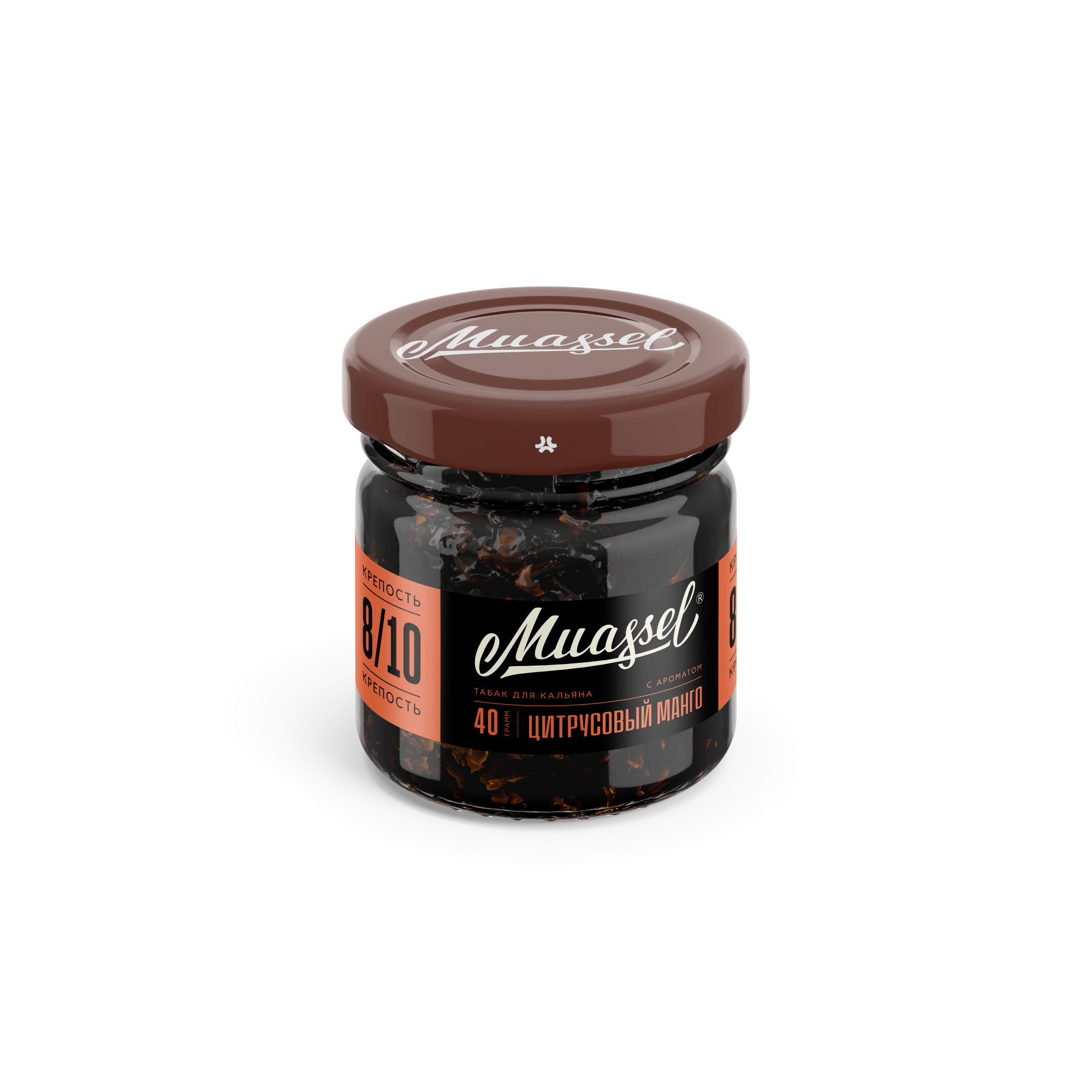 Табак для кальяна - Muassel extra strong 8/10 - Цитрусовый манго ( с ароматом манго, апельсин ) - 40 г